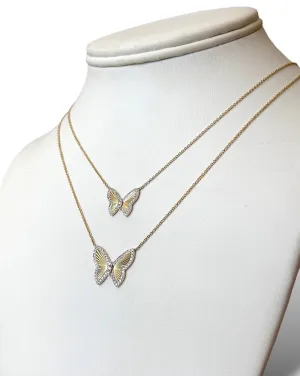 0.13CT/0.26CT Diamond Butterfly Necklace