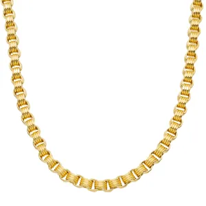 10K GOLD 6.6MM HOLLOW BOX BYZANTINE CHAIN