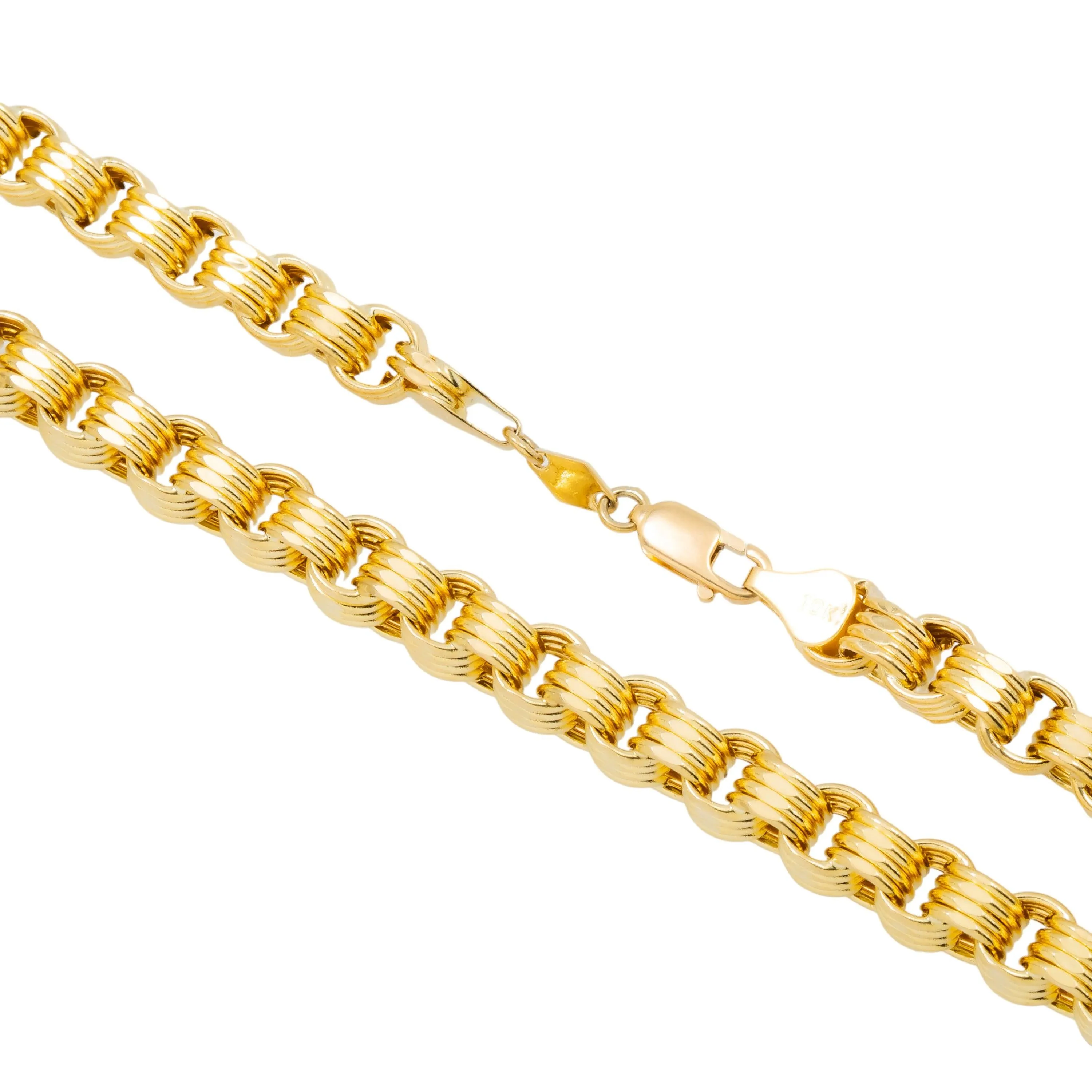 10K GOLD 6.6MM HOLLOW BOX BYZANTINE CHAIN