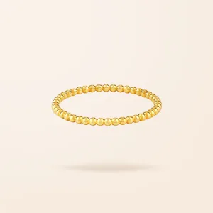 14K Gold Bead Ring