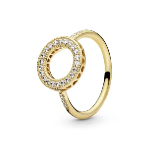 14k Gold Plated  ring with clear cubic zirconia