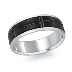 14K White Gold Ring from the Titanium Collection by Malo - MRDTI-008-7W