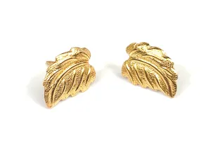 14KGF leaf stud , 14K gold filled , SKU #835-4