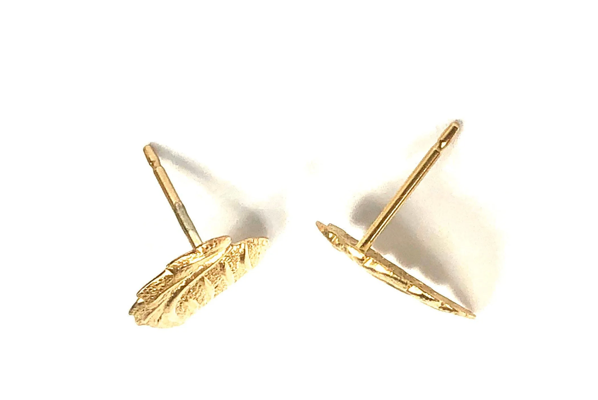 14KGF leaf stud , 14K gold filled , SKU #835-4