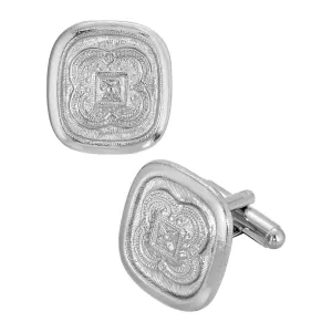 1928 Jewelry Deco Clover Ornate Cufflinks