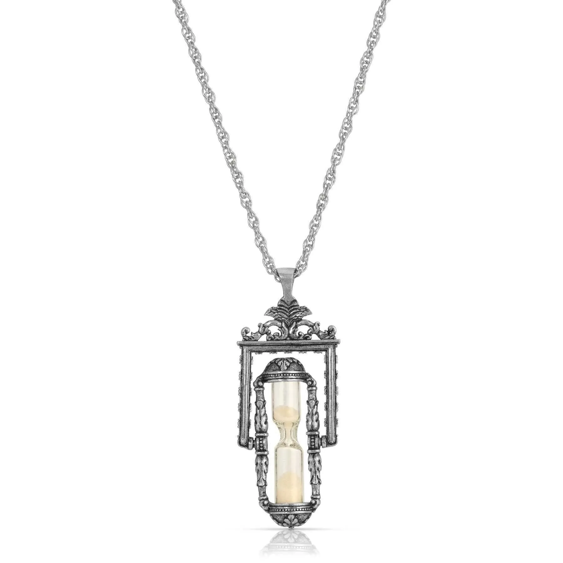 1928 Jewelry Hourglass Pendant Necklace 30"