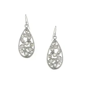 1928 Jewelry Multi Crystal Clear Teardrop Earrings