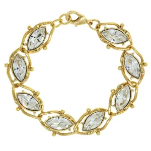 1928 Jewelry Navette European Crystal Link Bracelet