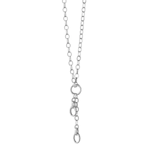 20‚Äù "DESIGN YOUR OWN" LARGE LINK STERLING SILVER CHARM CHAIN NECKLACE, 2 CHARM STATIONS