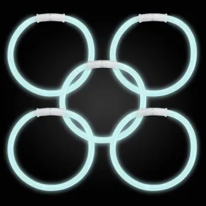 8 Inch Premium White Glow Stick Bracelets