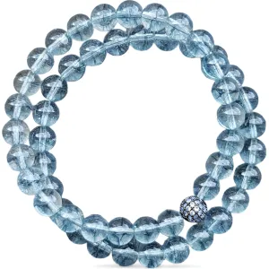 8mm Blue Topaz Reiki Healing Beaded Gemstone Bracelets