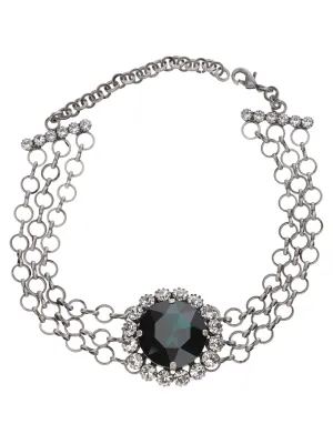 Alessandra Rich Crystal Chainlink Choker