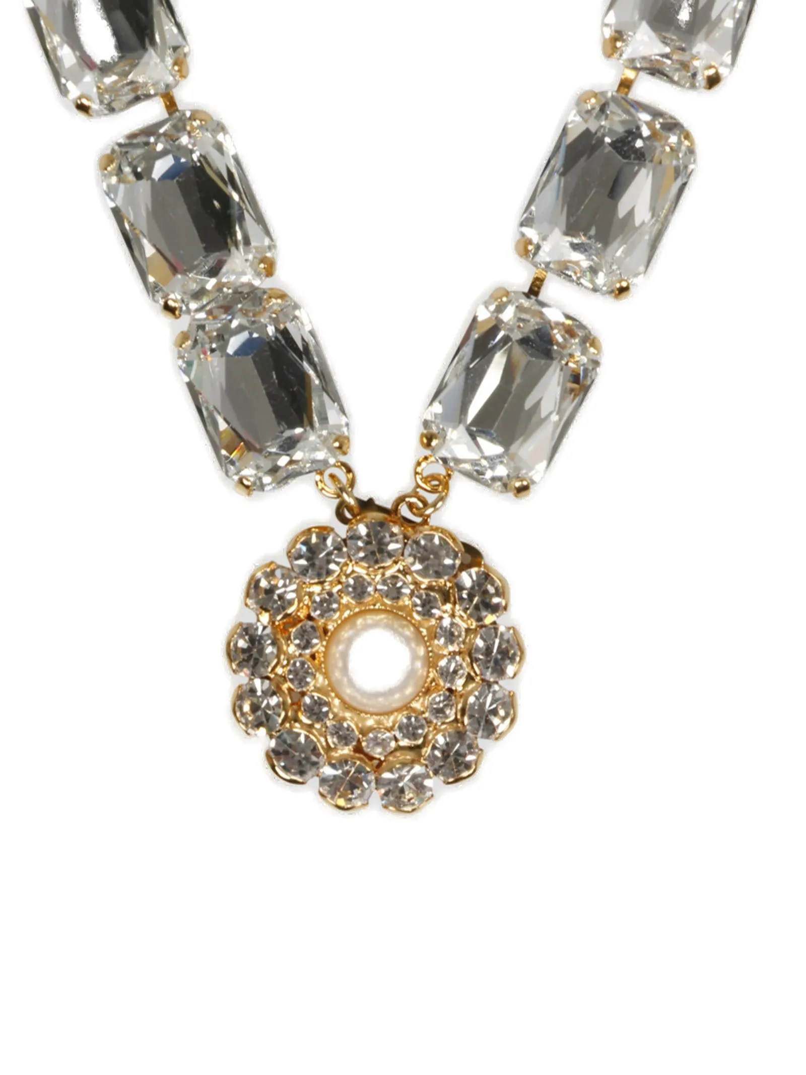 Alessandra Rich Crystal Embellished Necklace