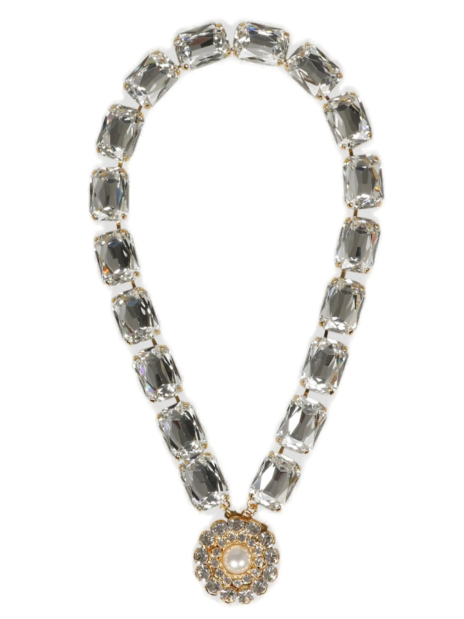 Alessandra Rich Crystal Embellished Necklace