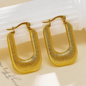 Anti Tarnish U-Shaped Hoop Earring