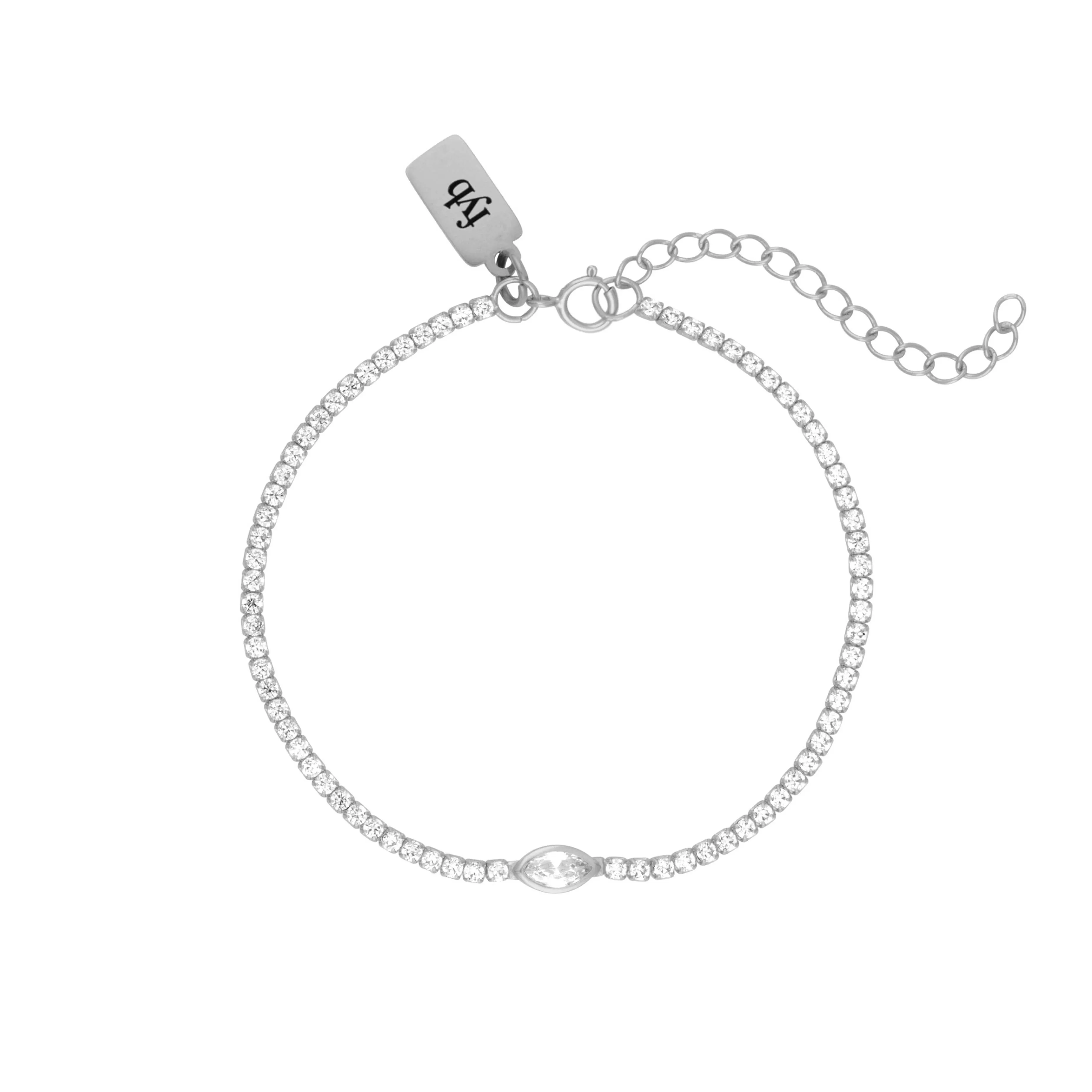 ARYA TENNIS BRACELET CRYSTAL SILVER