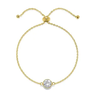 Birthstone Solitaire Bracelet- April White Topaz