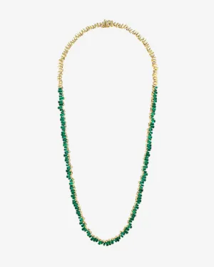 Bold Emerald Tennis Necklace