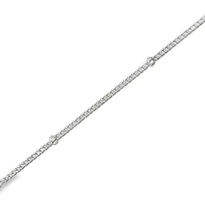 CA204 Bead Curb Chain Necklace 1.5mm