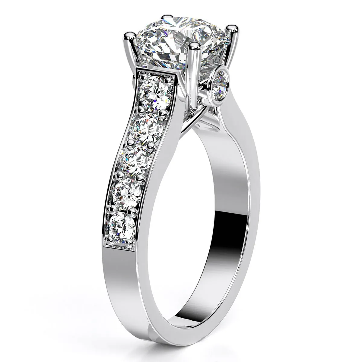 Calluna - GIA Natural Round Diamond Engagement Ring