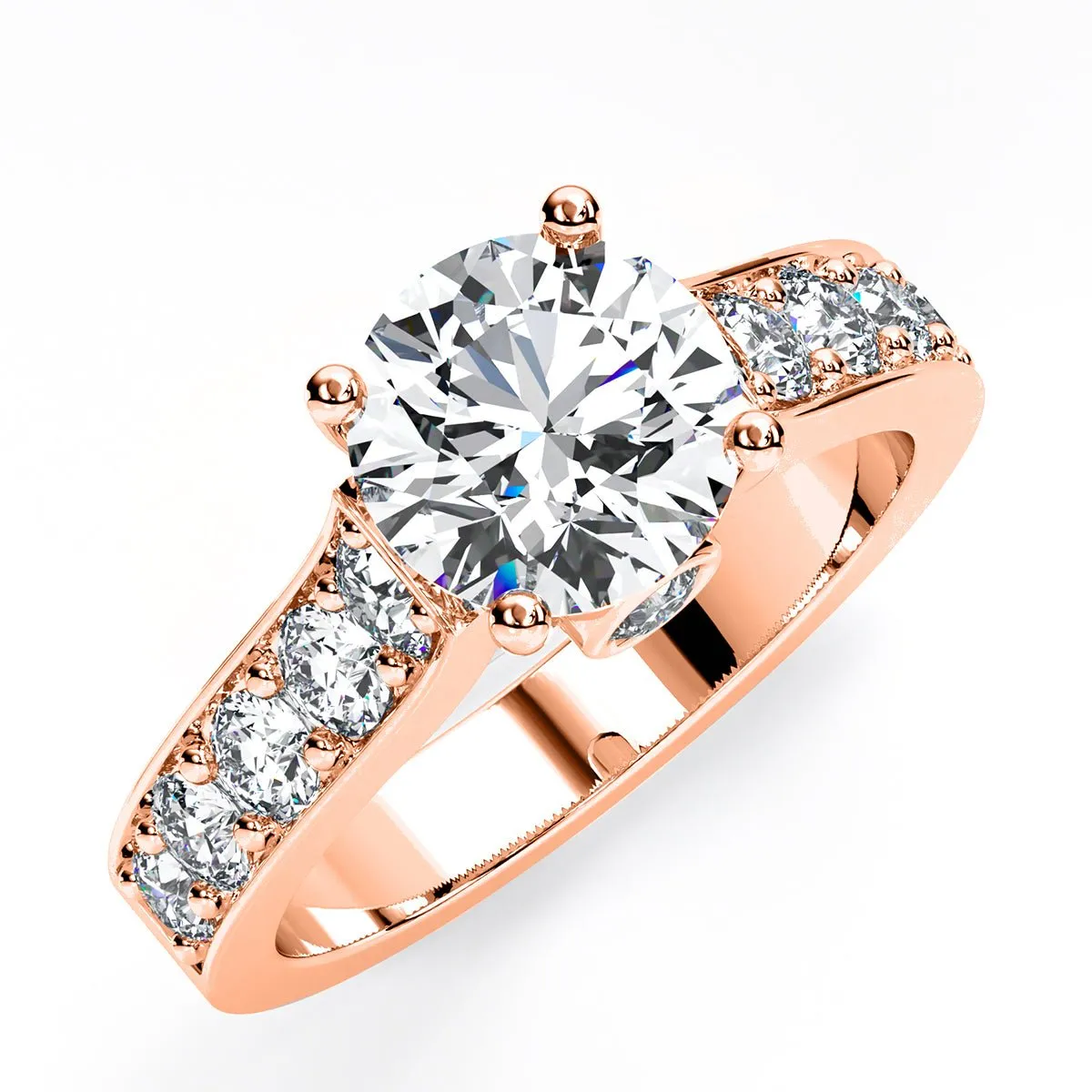 Calluna - GIA Natural Round Diamond Engagement Ring