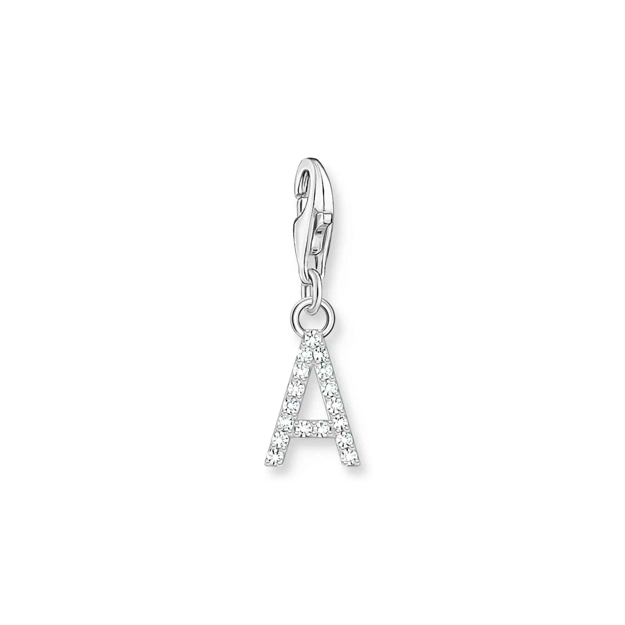 Charm Pendant letter A silver