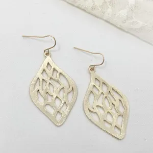 Clara Brushed Pattern Drop Earrings