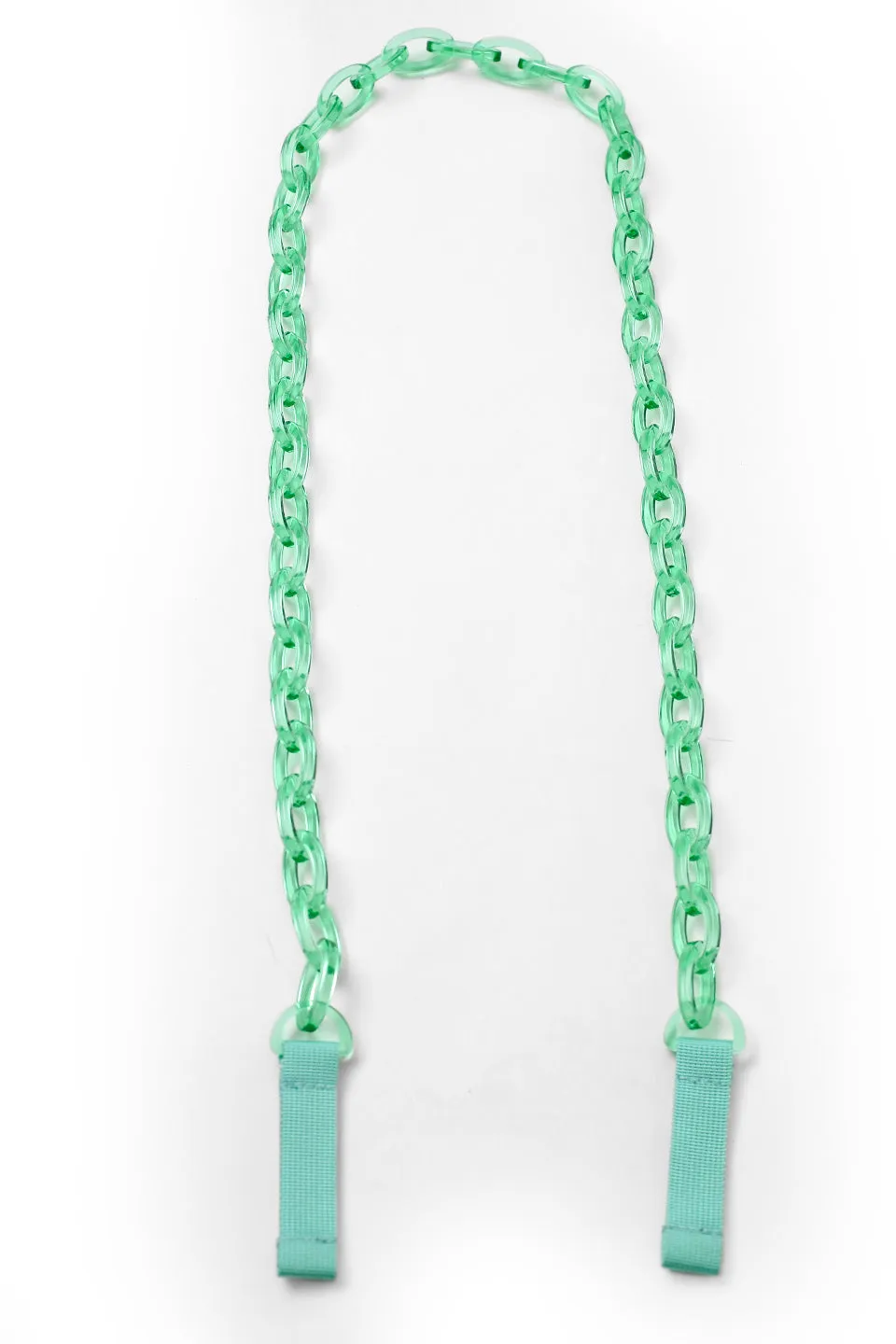 Clear Green Long Chain with Lagoon Bag Ears (Chain Only)