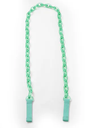 Clear Green Long Chain with Lagoon Bag Ears (Chain Only)