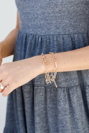 Cora Gold Layered Chain Bracelet