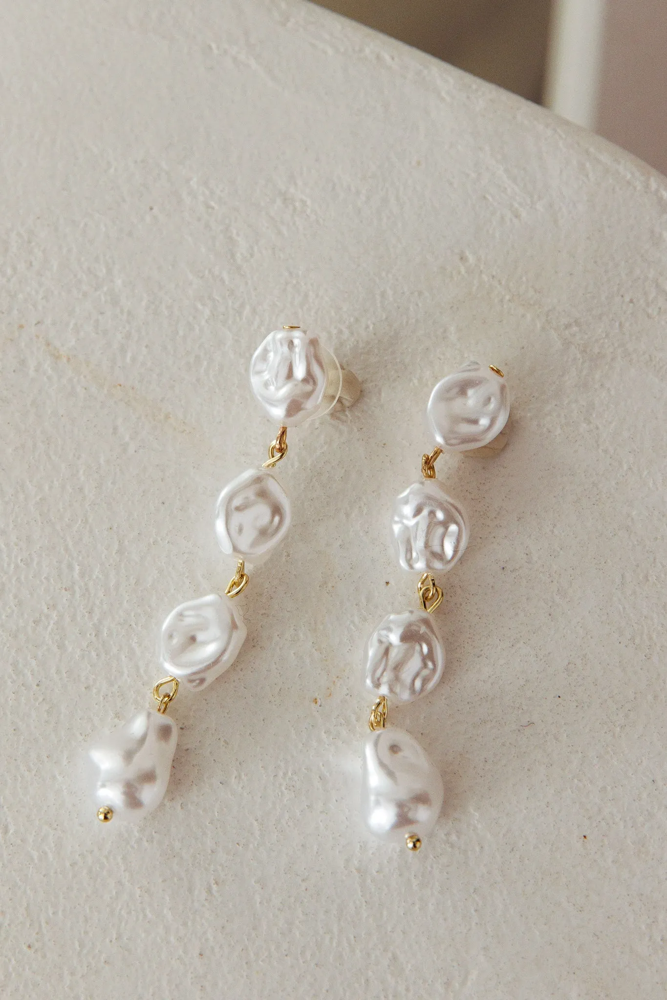 Crescendo Drop Pearl Earrings