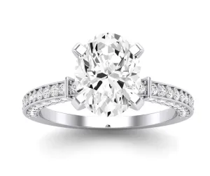 Daphne - GIA Natural Oval Diamond Engagement Ring