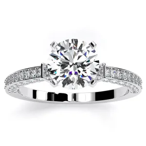 Daphne - Round Moissanite Engagement Ring