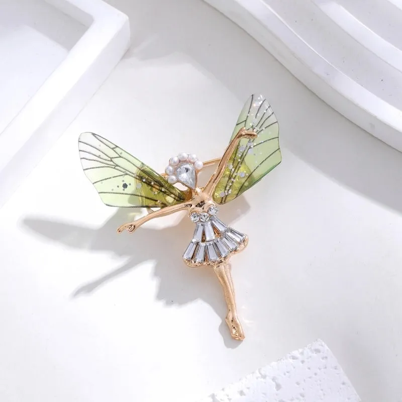 Elegant Cute Dragonfly Butterfly Alloy Inlay Rhinestones Unisex Brooches