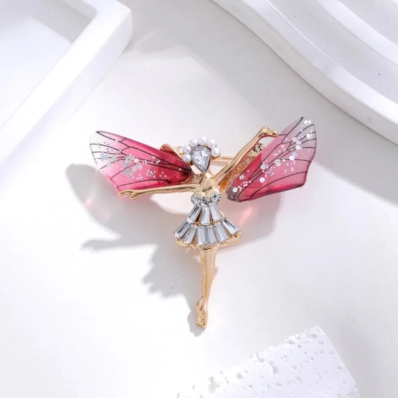 Elegant Cute Dragonfly Butterfly Alloy Inlay Rhinestones Unisex Brooches