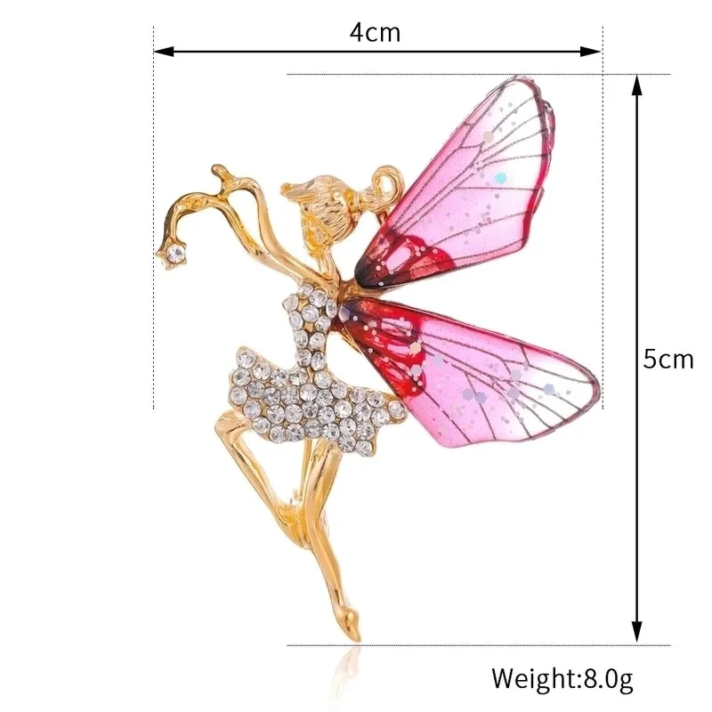 Elegant Cute Dragonfly Butterfly Alloy Inlay Rhinestones Unisex Brooches