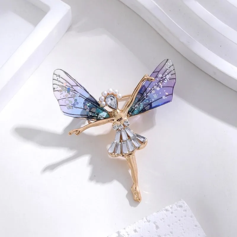 Elegant Cute Dragonfly Butterfly Alloy Inlay Rhinestones Unisex Brooches