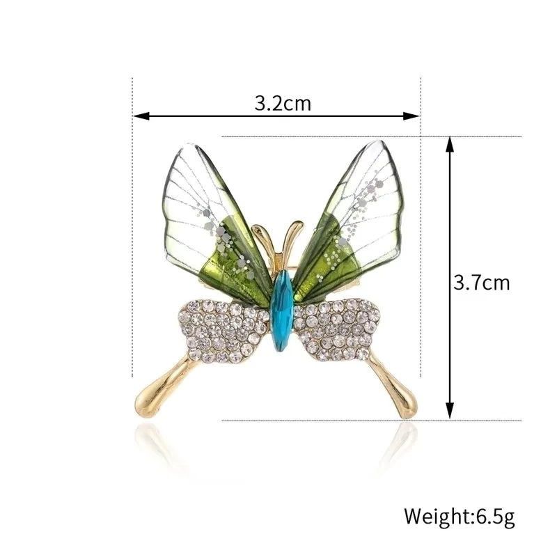 Elegant Cute Dragonfly Butterfly Alloy Inlay Rhinestones Unisex Brooches