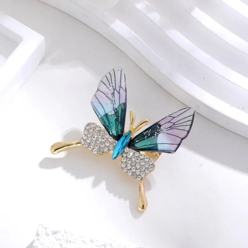 Elegant Cute Dragonfly Butterfly Alloy Inlay Rhinestones Unisex Brooches