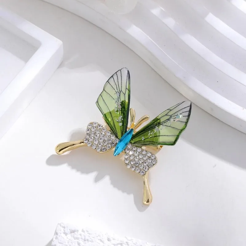 Elegant Cute Dragonfly Butterfly Alloy Inlay Rhinestones Unisex Brooches