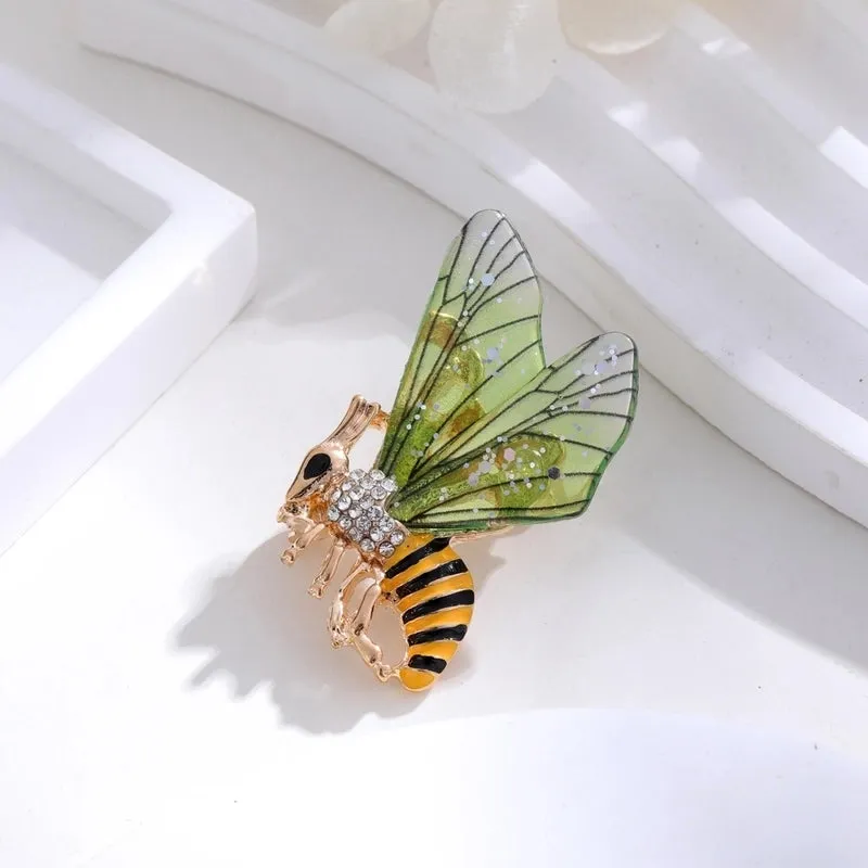 Elegant Cute Dragonfly Butterfly Alloy Inlay Rhinestones Unisex Brooches