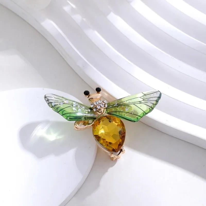 Elegant Cute Dragonfly Butterfly Alloy Inlay Rhinestones Unisex Brooches