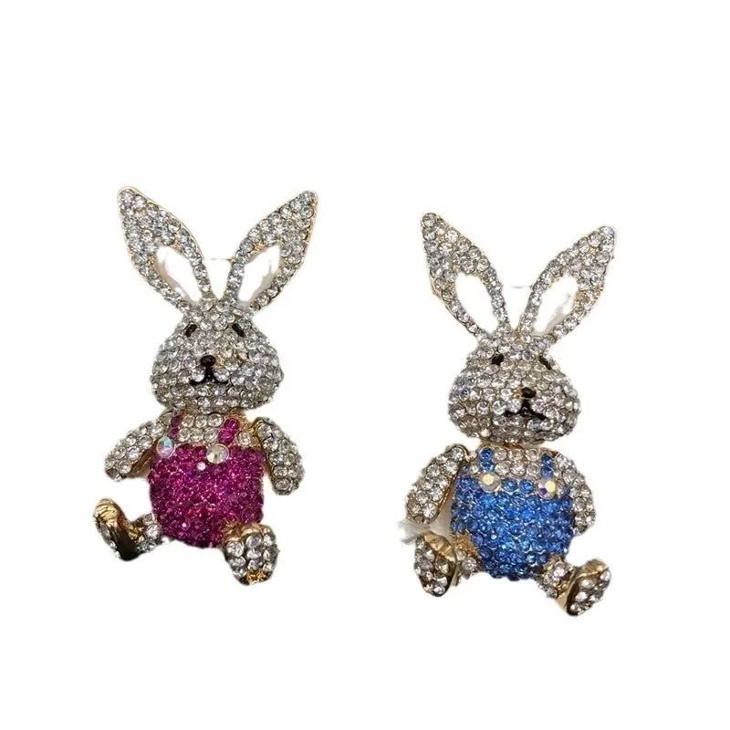 Elegant Cute Pin Rabbit Alloy Inlay Zircon Women's Brooches