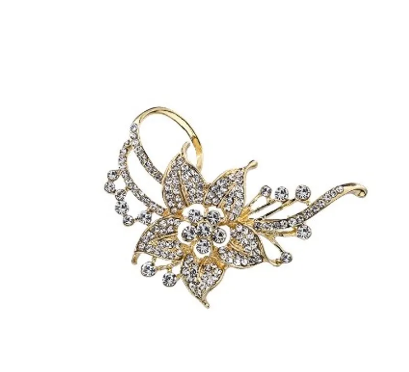 Elegant Pin Bicycle Flower Snowflake Imitation Pearl Alloy Inlay Rhinestones Women'S Brooches