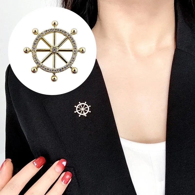 Elegant Pin Flower Alloy Plating Women'S Brooches