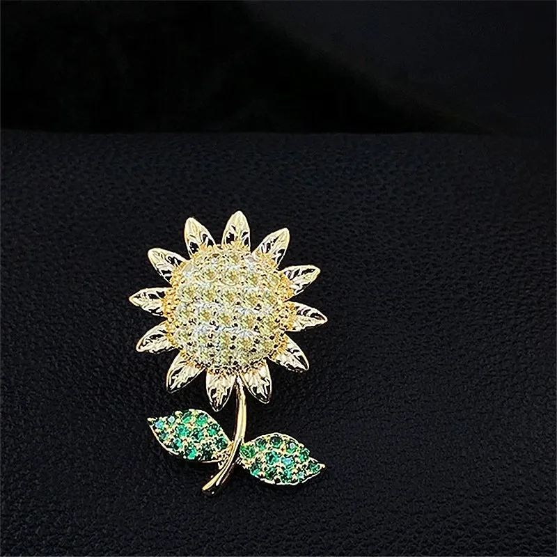 Elegant Pin Flower Alloy Plating Women'S Brooches