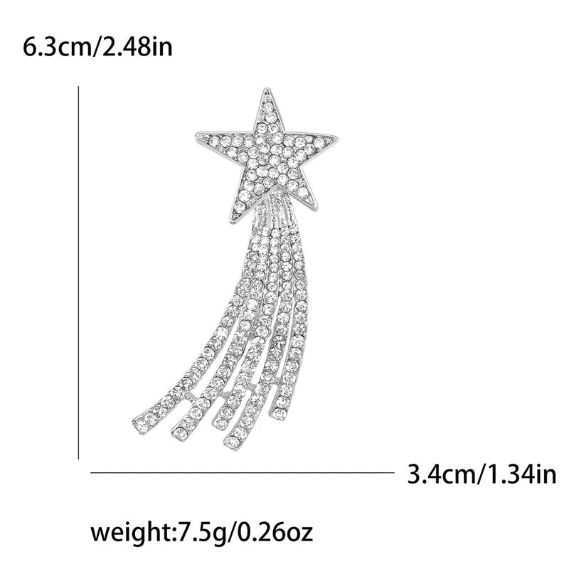 Elegant Pin Star Alloy Unisex Brooches