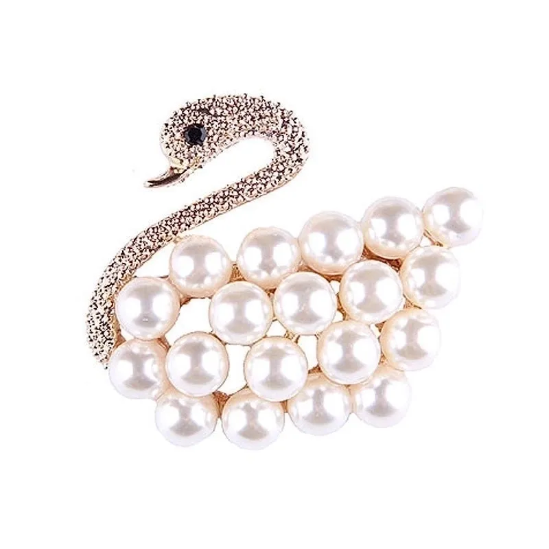 Elegant Pin Star Flower Snowflake Imitation Pearl Alloy Rhinestone Women'S Brooches