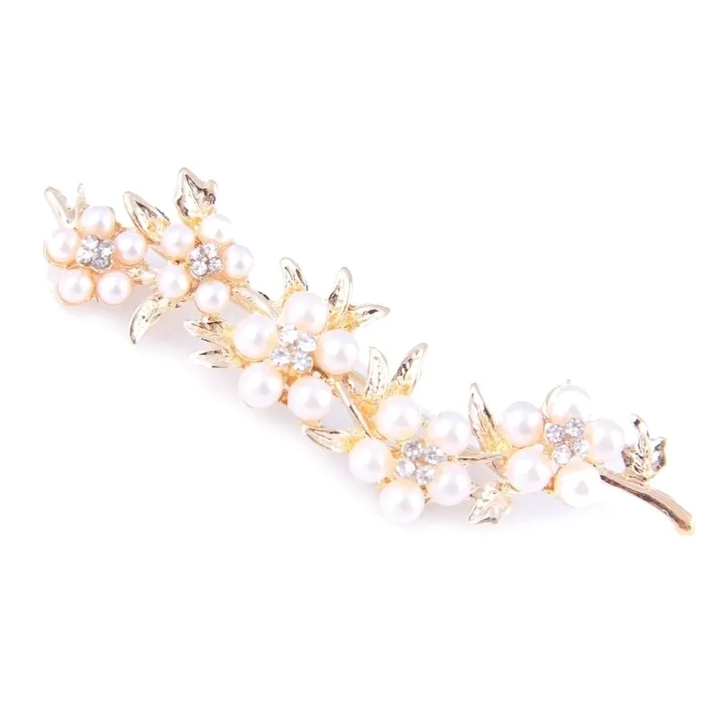 Elegant Pin Star Flower Snowflake Imitation Pearl Alloy Rhinestone Women'S Brooches