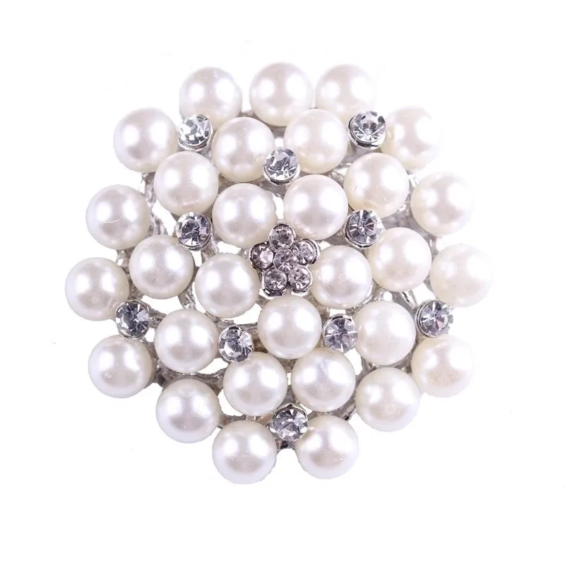 Elegant Pin Star Flower Snowflake Imitation Pearl Alloy Rhinestone Women'S Brooches